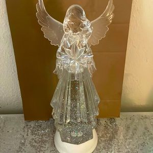 Glitter Light Up Angel Snow globe
